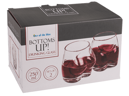 Dinking glass, Bottoms Up, approx. 7 x 5 x 9 cm,