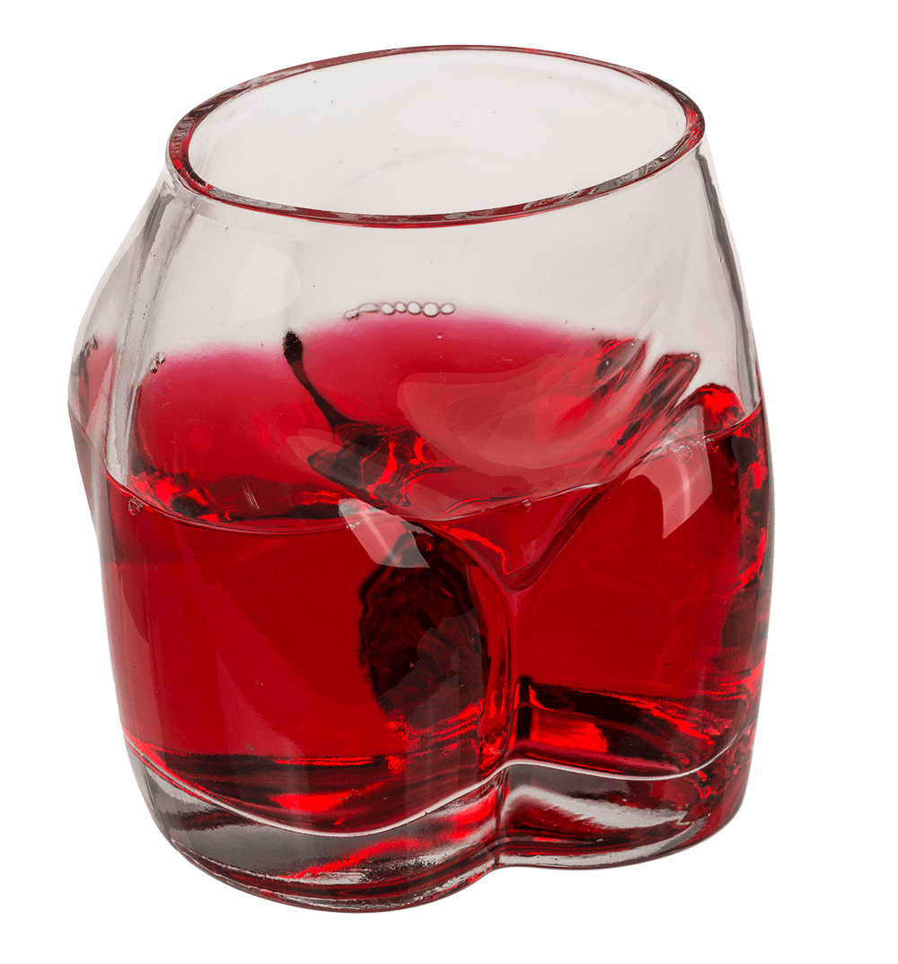 Dinking glass, Bottoms Up, approx. 7 x 5 x 9 cm,