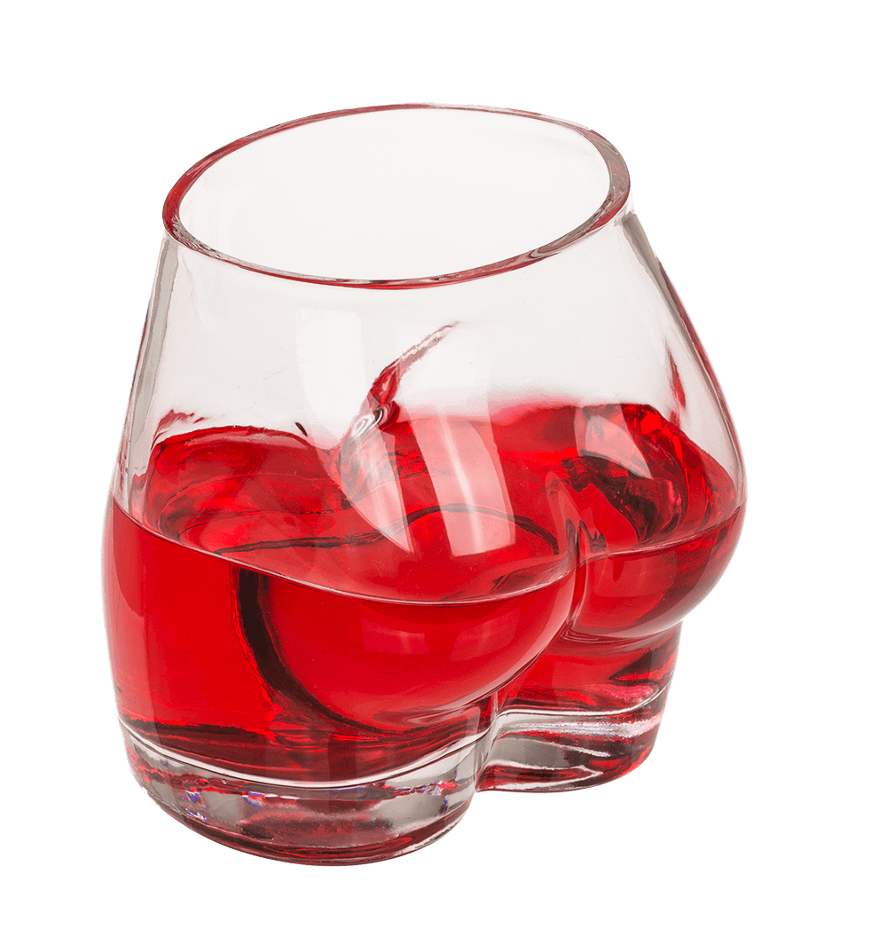 Dinking glass, Bottoms Up, approx. 7 x 5 x 9 cm,