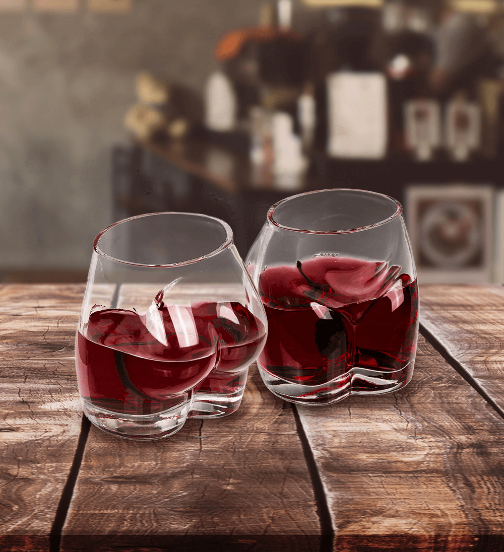 Dinking glass, Bottoms Up, approx. 7 x 5 x 9 cm,