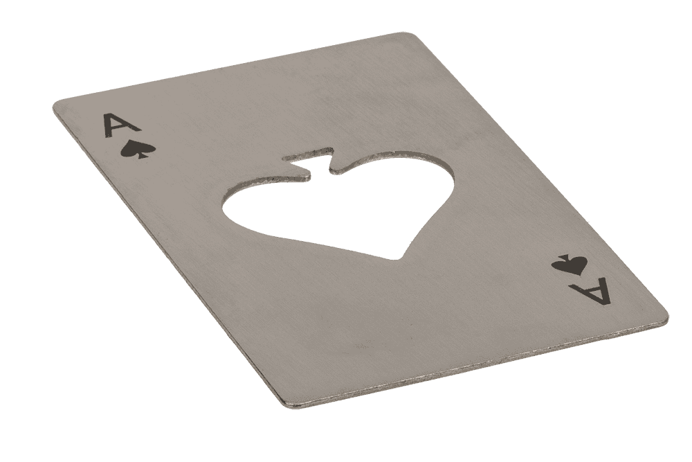 Metal bottle opener, Poker,