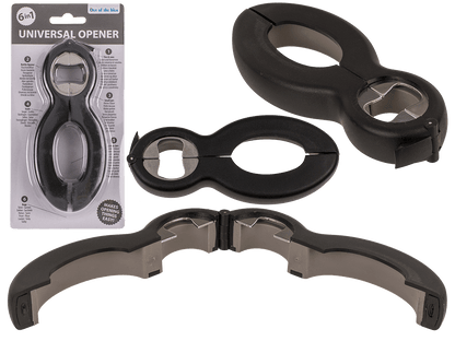 Universal Opener, 6 in 1, black/grey,