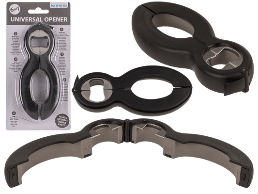 Universal Opener, 6 in 1, black/grey,