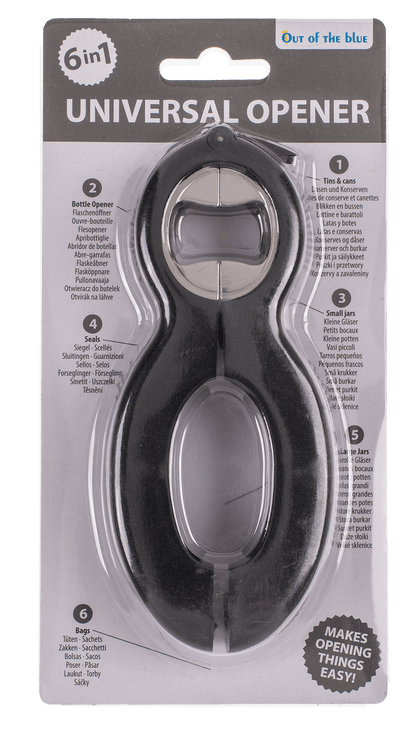 Universal Opener, 6 in 1, black/grey,