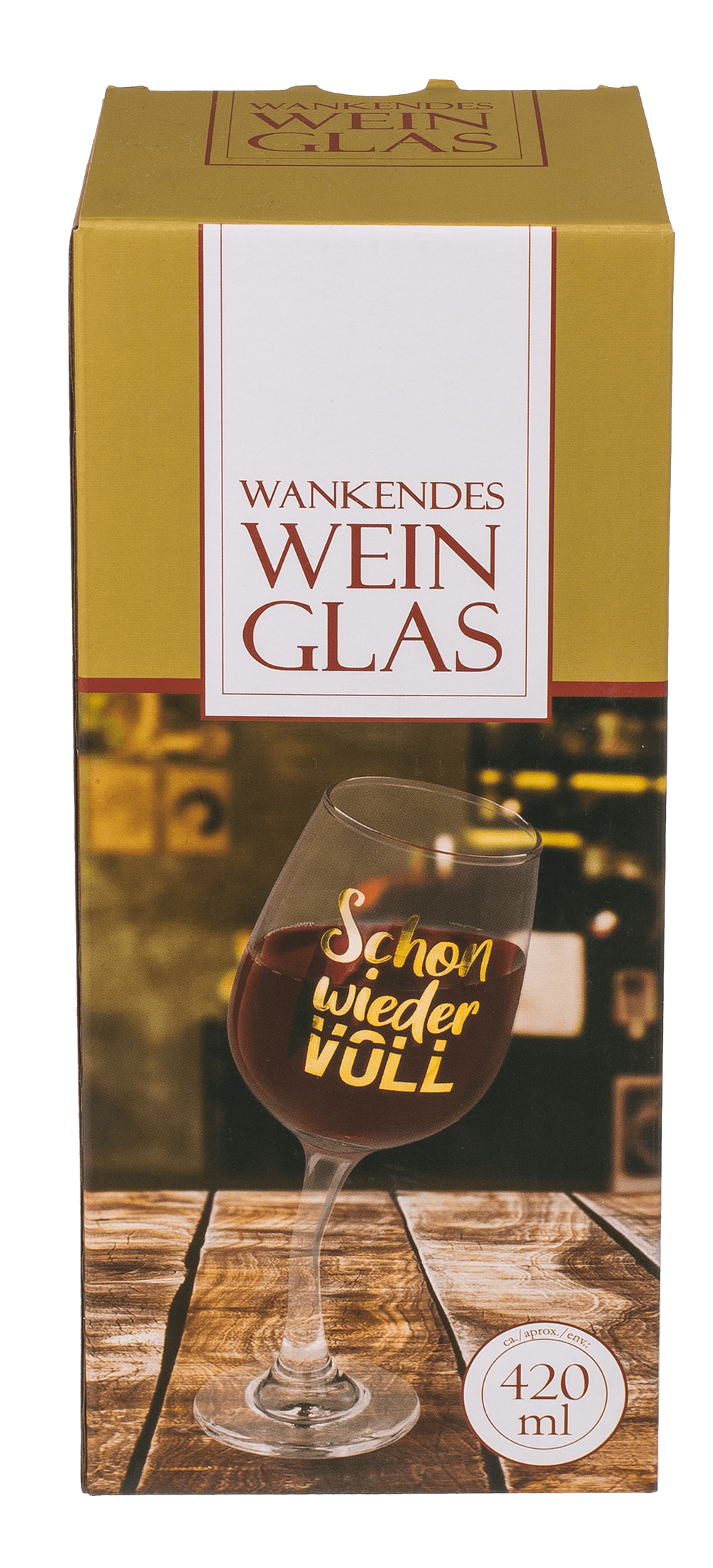 Wobbly wine glass, for ca. 420 ml.