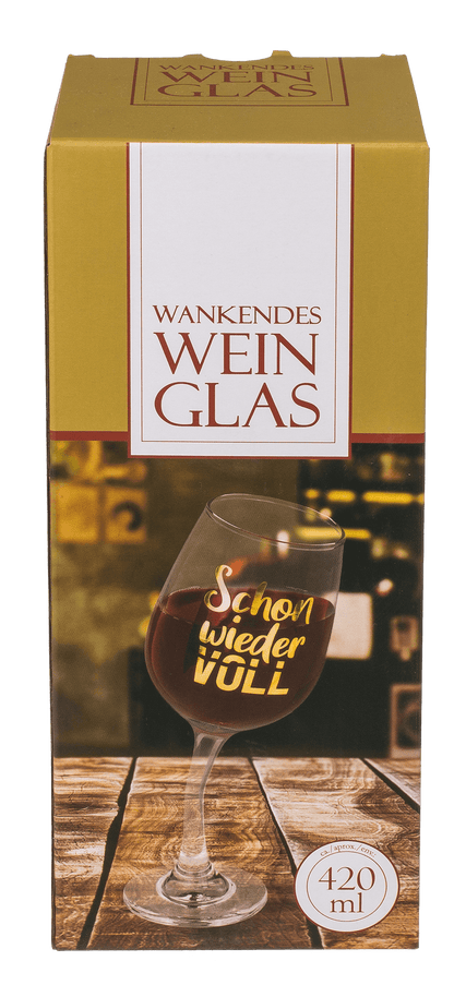 Wobbly wine glass, for ca. 420 ml.