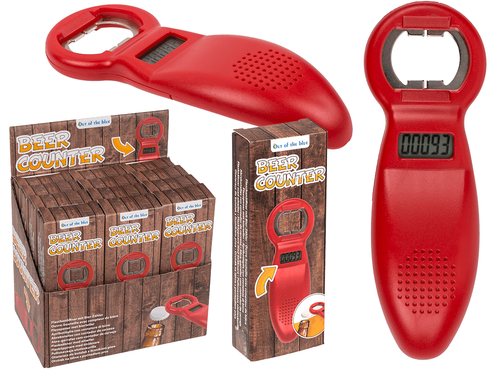 Bottle opener, with beer counter,