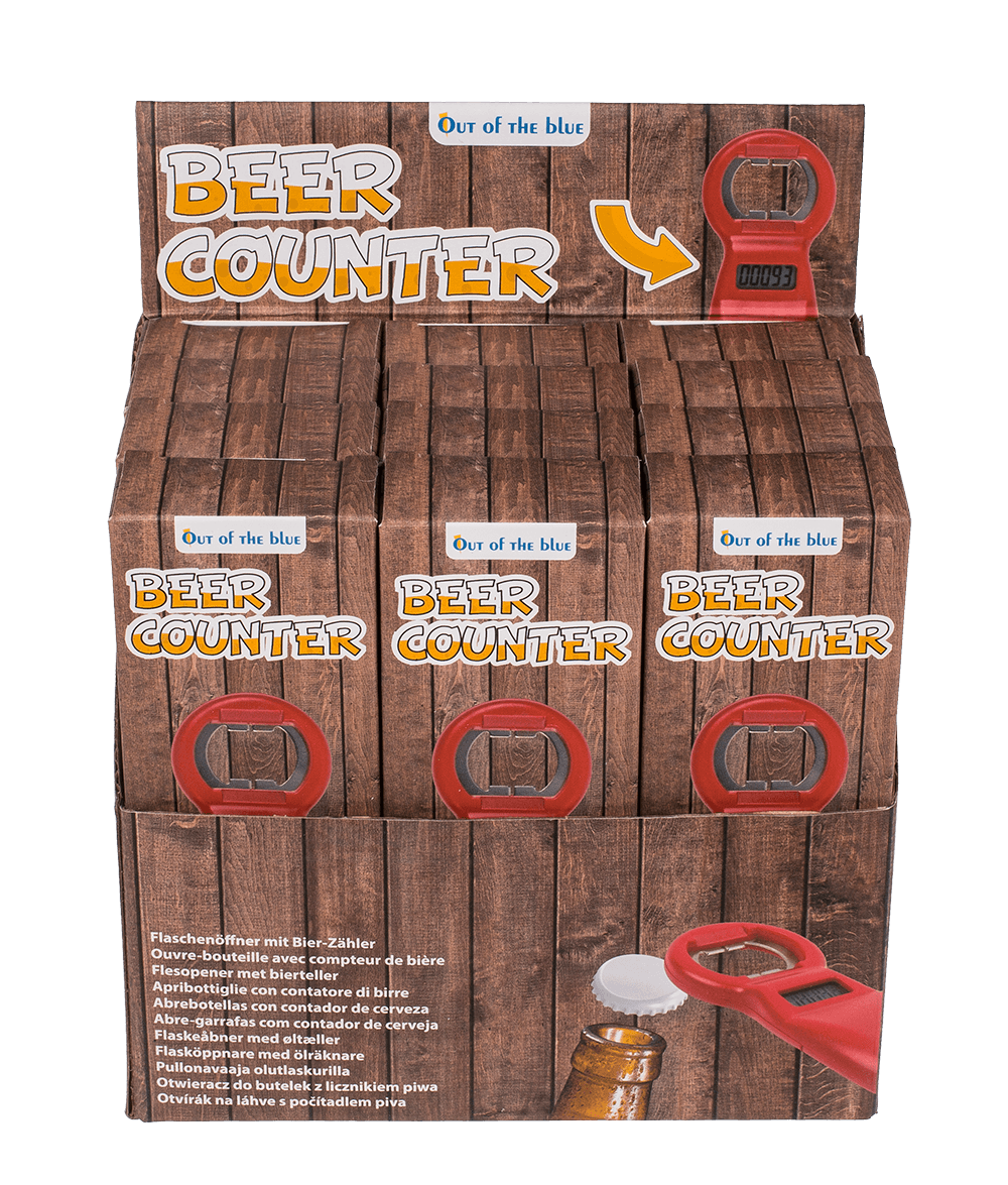 Bottle opener, with beer counter,