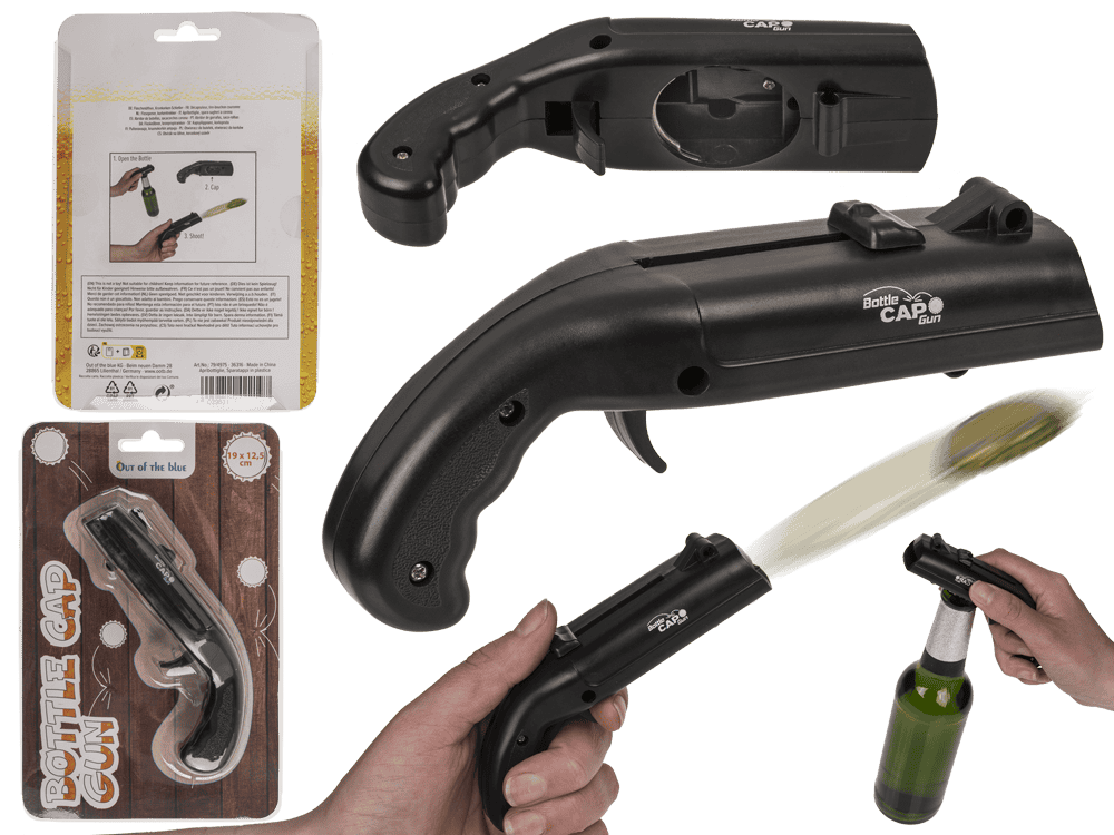 Plastic bottle opener, Bottle Cap Gun,