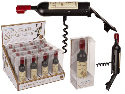 Corkscrew & Bottle opener, Wine Bottle,