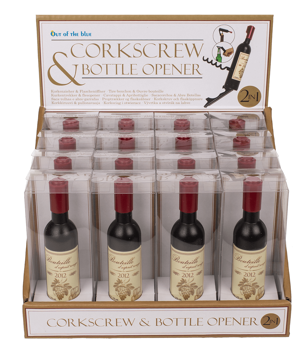 Corkscrew & Bottle opener, Wine Bottle,