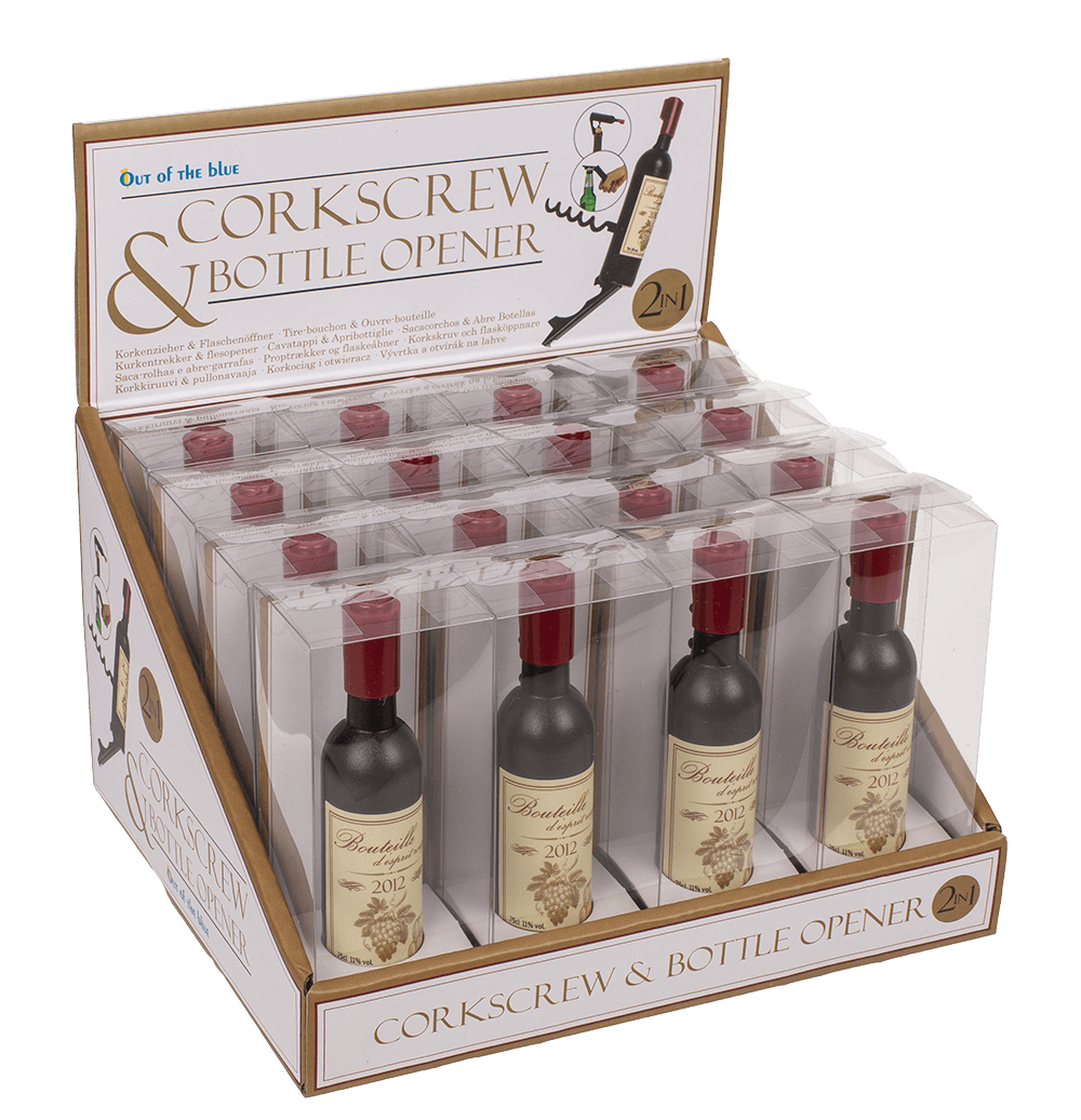 Corkscrew & Bottle opener, Wine Bottle,