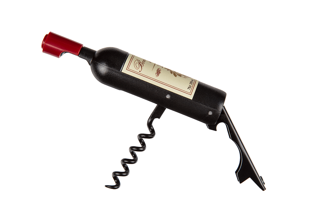 Corkscrew & Bottle opener, Wine Bottle,