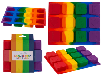 Silicone ice cube tray, Love is Love,