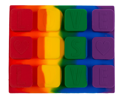 Silicone ice cube tray, Love is Love,