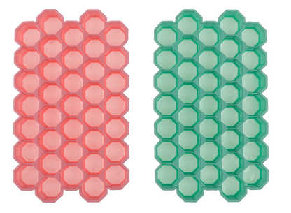 Silicone ice cube tray, Octagon,