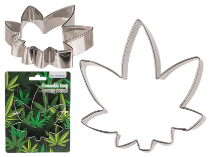 Metal cookie mould, Cannabis,