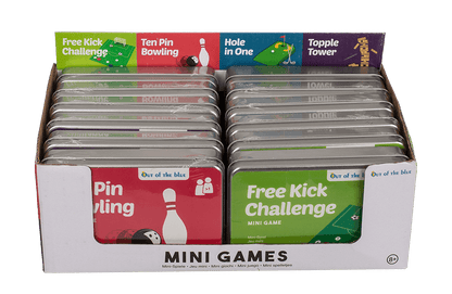 Mini games in tin, ca. 12 x 8 cm,