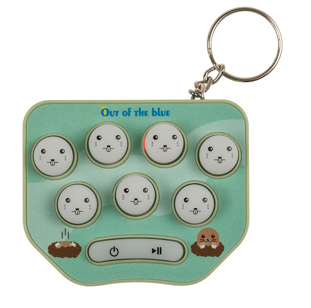 Mini game console with keychain,