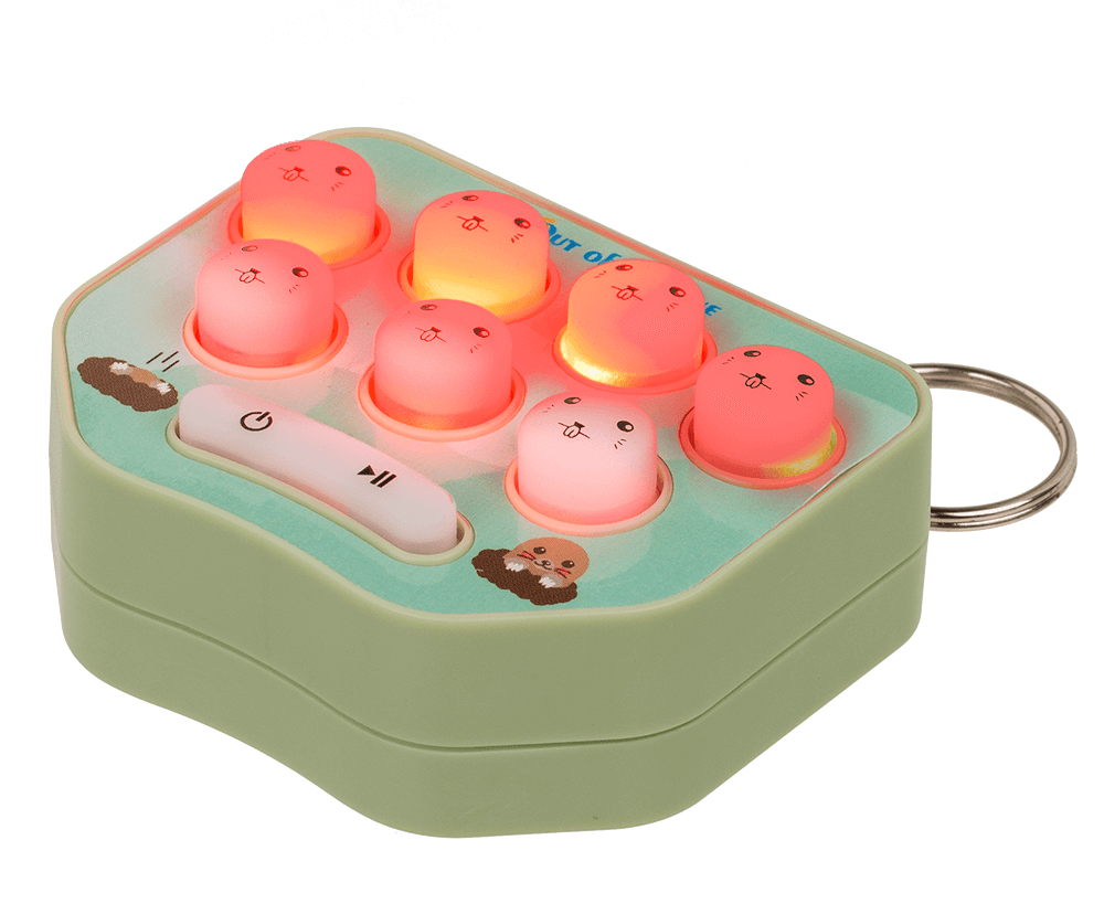 Mini game console with keychain,