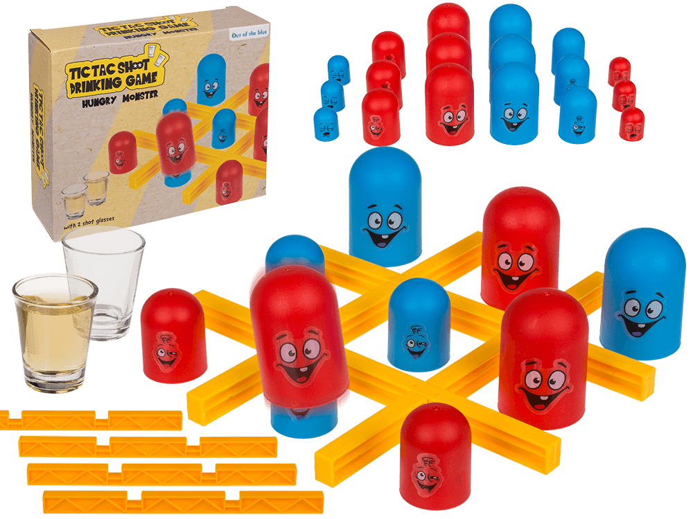 Drinking Game, Tic Tac Toe, Hungry Monster,