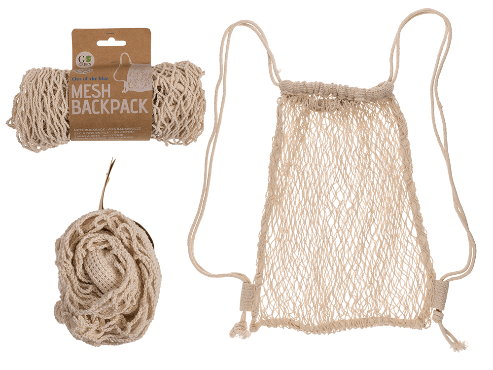 Natural coloured rope-backpack, ca. 34 x 42 cm,