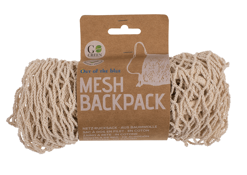 Natural coloured rope-backpack, ca. 34 x 42 cm,