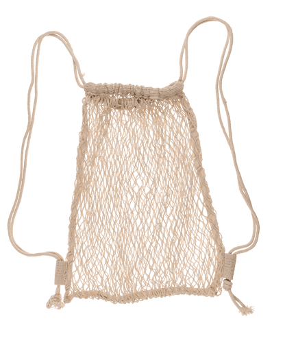 Natural coloured rope-backpack, ca. 34 x 42 cm,
