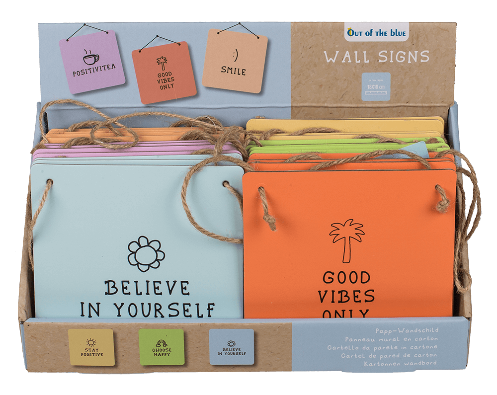 Cardboard wall sign, Pastel, ca. 18 x 18 cm,