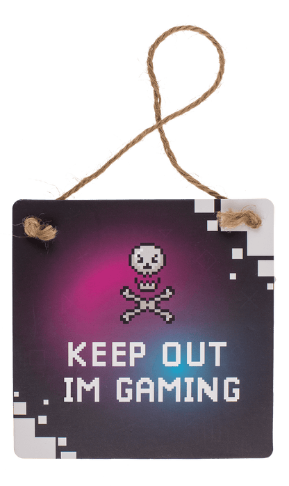 Cardboard wall sign, Gaming, ca. 18 x 18 cm,