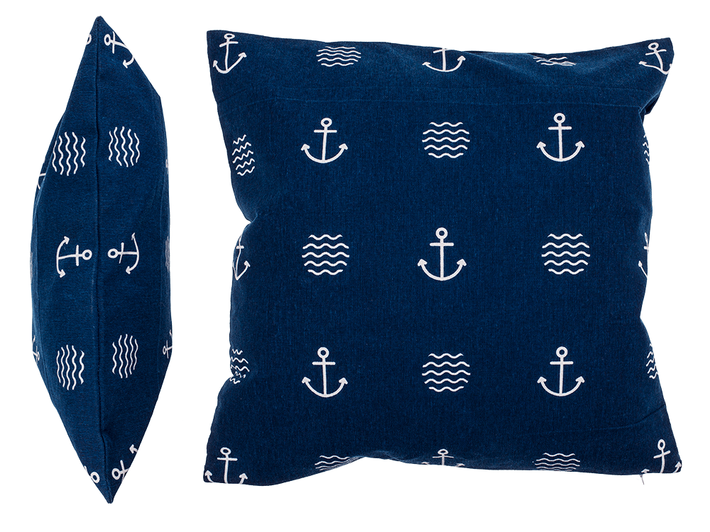 Blue colored decoration cushion, Modern Maritime,