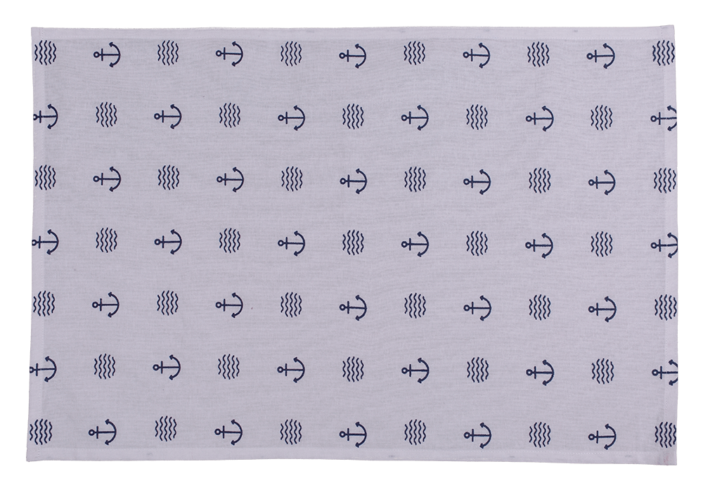 Kitchen towel. Modern Maritime, ca. 40 x 60 cm.