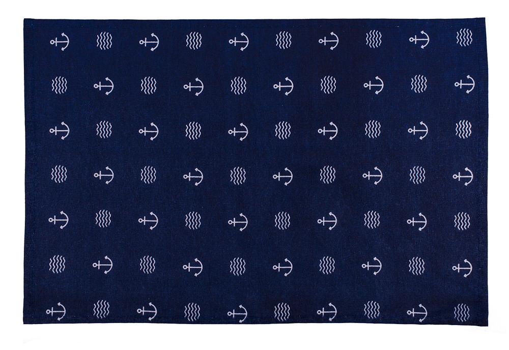 Kitchen towel. Modern Maritime, ca. 40 x 60 cm.