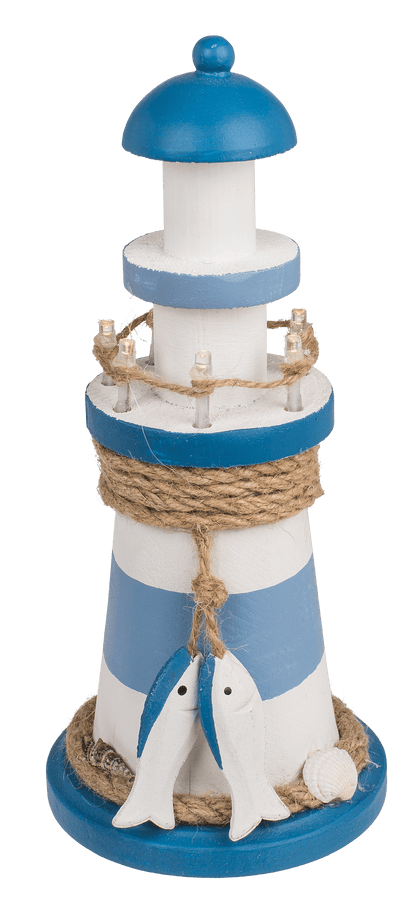 Wooden lighthouse with LED,