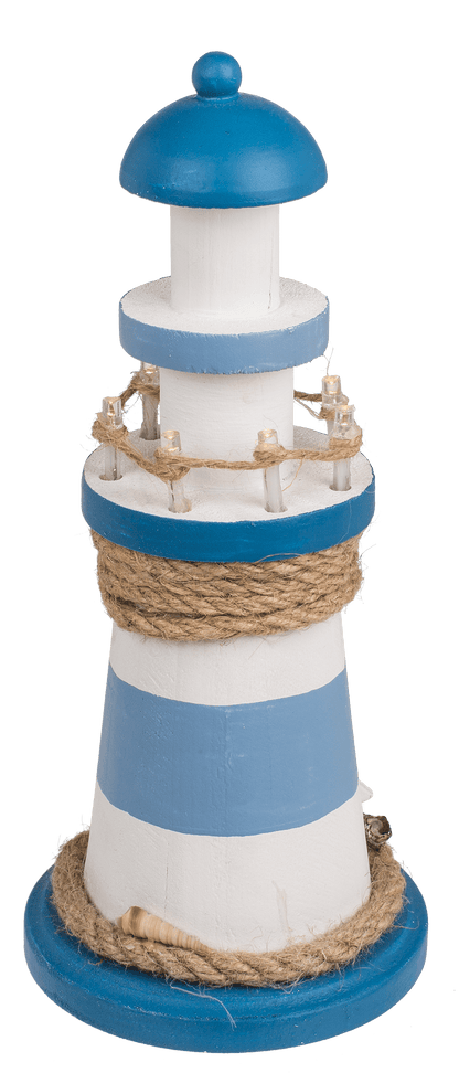 Wooden lighthouse with LED,