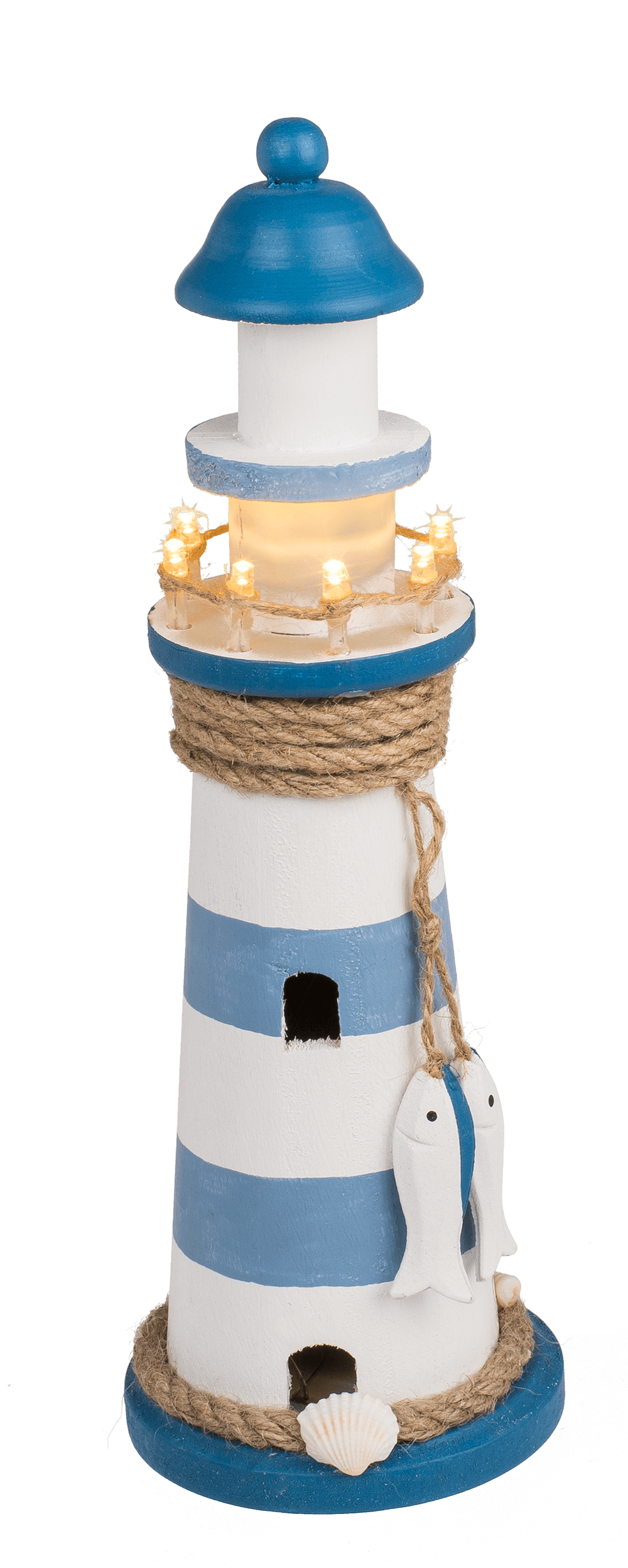 Wooden lighthouse with LED,