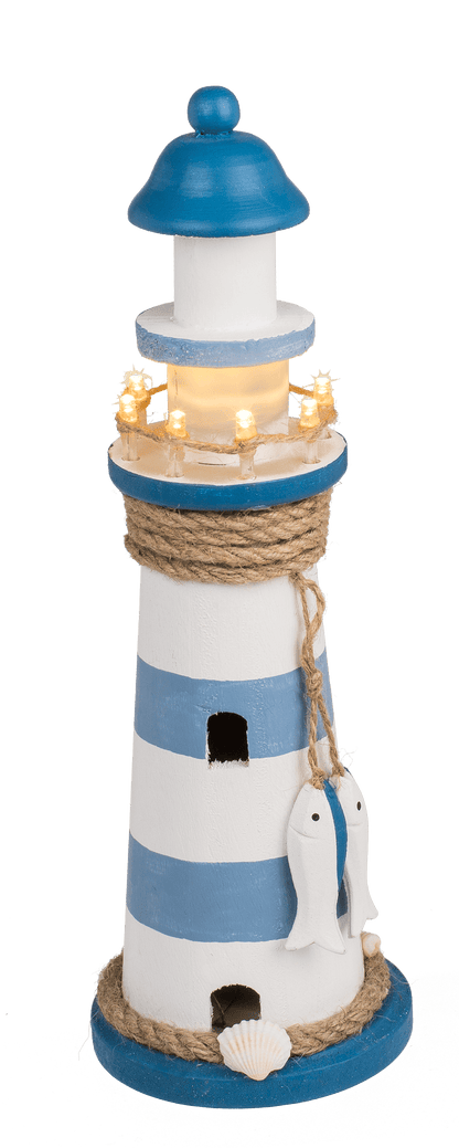 Wooden lighthouse with LED,