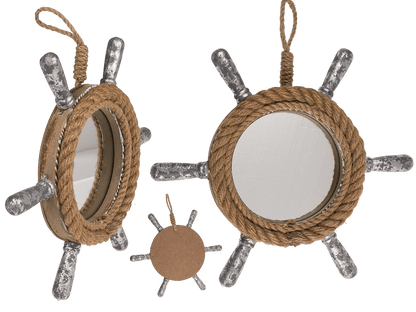 Wooden Rudder with mirror,