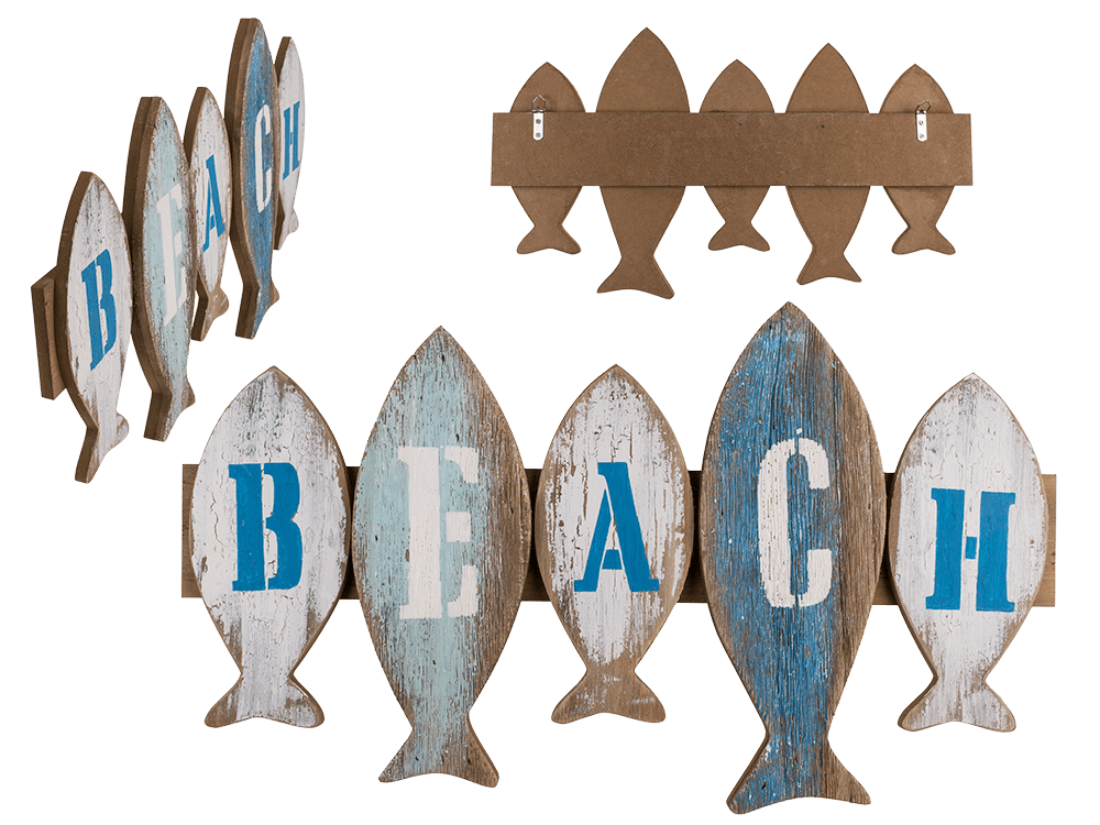 Wooden sign with fisch, Beach,
