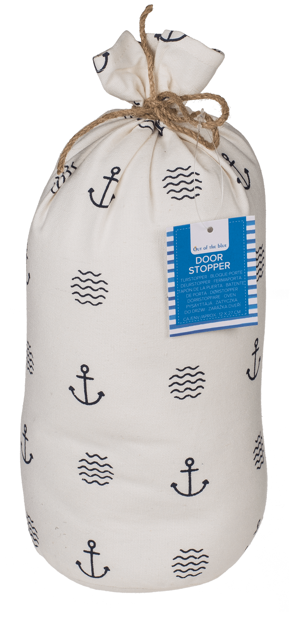 White colored farbic door stopper,