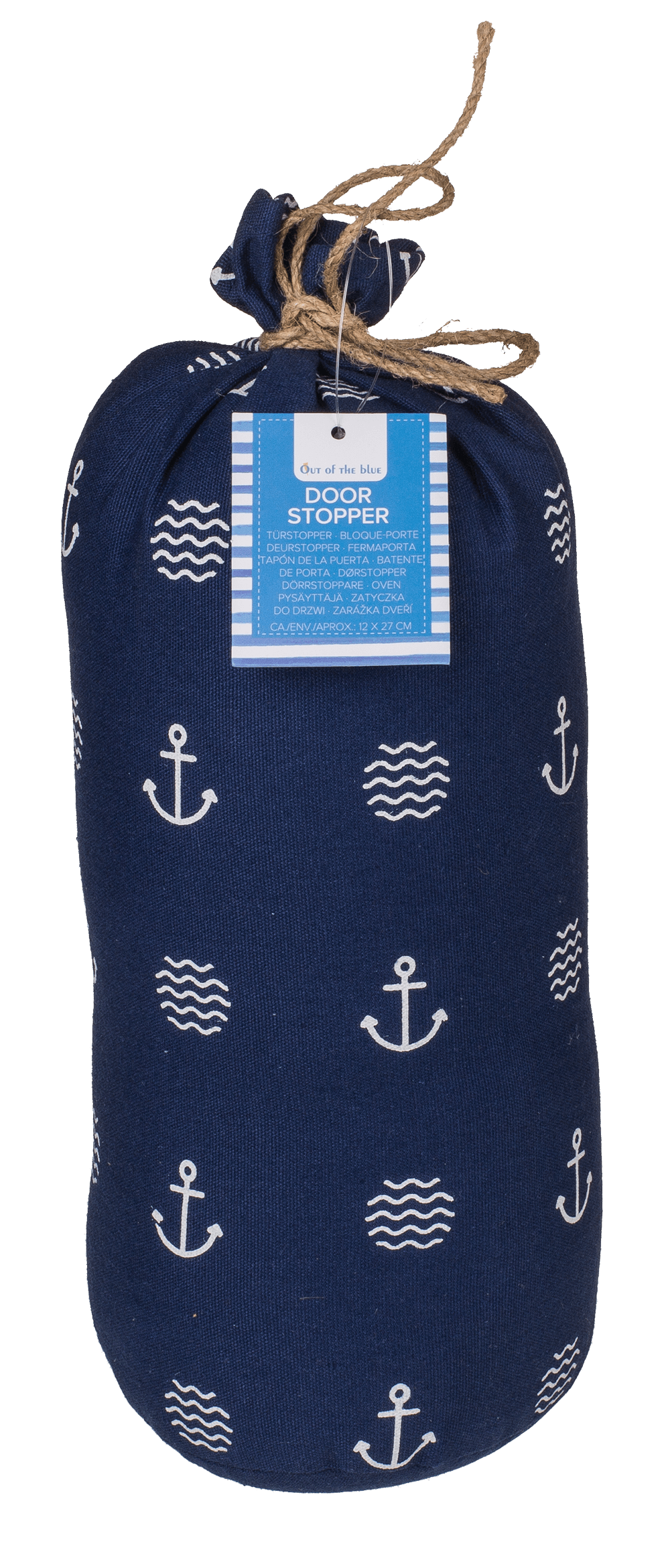 Blue colored door stopper,