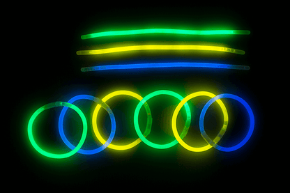 Glow bracelet, Glow, ca. 20 cm, 3 colours ass.,