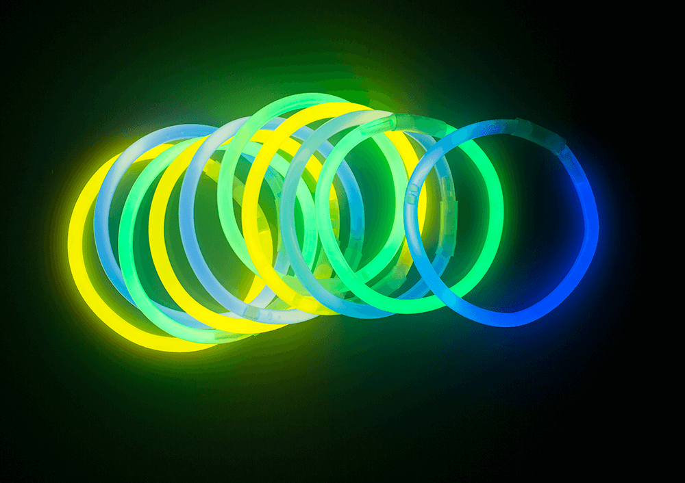 Glow bracelet, Glow, ca. 20 cm, 3 colours ass.,
