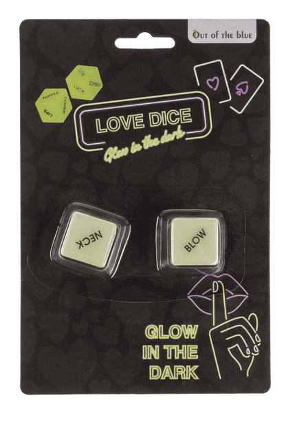 Love dice English version, glow in the dark,