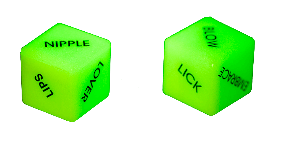 Love dice English version, glow in the dark,
