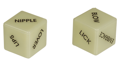 Love dice English version, glow in the dark,
