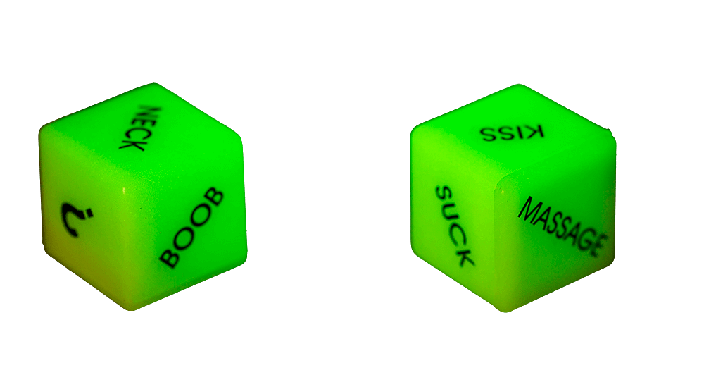 Love dice English version, glow in the dark,