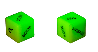 Love dice English version, glow in the dark,