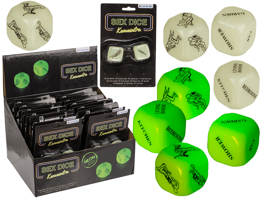 Love dice, Kamasutra, glow in the dark,
