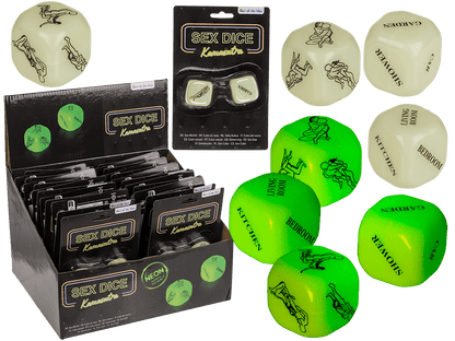 Love dice, Kamasutra, glow in the dark,